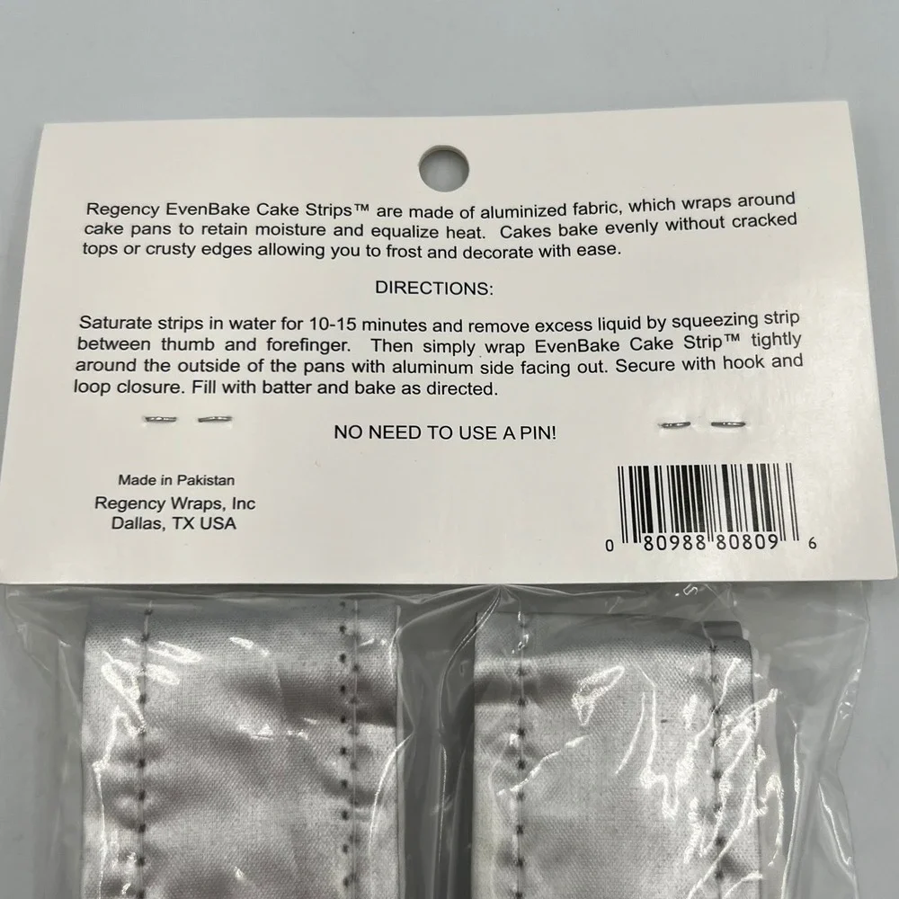 Regency EvenBake Cake Strips 2pc Fits 8-9in Round Pans New